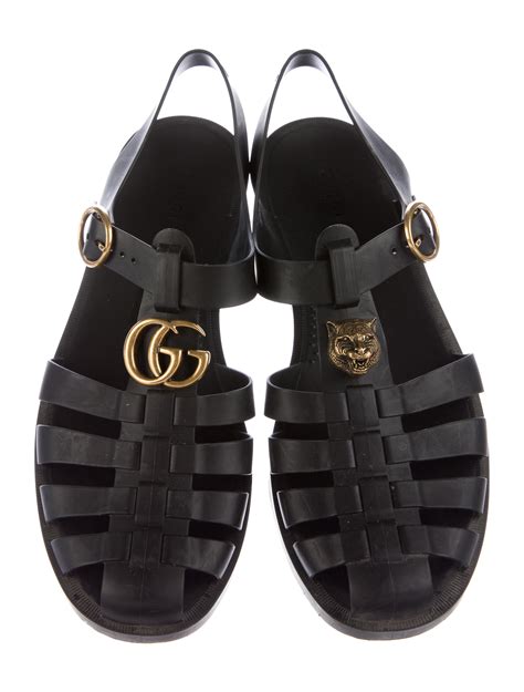 gucci men's rubber sandals|wearing gucci rubber sandals.